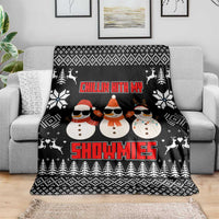 Chillin With My Snowmies Christmas Blanket Xmas Holiday Patterns - Wonder Print Shop