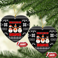 Chillin With My Snowmies Christmas Ceramic Ornament Xmas Holiday Patterns - Wonder Print Shop