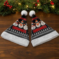 Chillin With My Snowmies Christmas Santa Hat Xmas Holiday Patterns - Wonder Print Shop