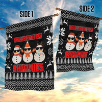 Chillin With My Snowmies Christmas Garden Flag Xmas Holiday Patterns - Wonder Print Shop