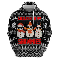 Chillin With My Snowmies Christmas Hoodie Xmas Holiday Patterns - Wonder Print Shop