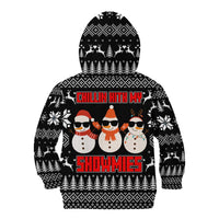 Chillin With My Snowmies Christmas Kid Hoodie Xmas Holiday Patterns - Wonder Print Shop