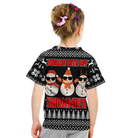 Chillin With My Snowmies Christmas Kid T Shirt Xmas Holiday Patterns - Wonder Print Shop