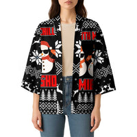 Chillin With My Snowmies Christmas Kimono Xmas Holiday Patterns - Wonder Print Shop