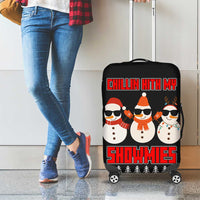 Chillin With My Snowmies Christmas Luggage Cover Xmas Holiday Patterns - Wonder Print Shop