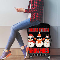 Chillin With My Snowmies Christmas Luggage Cover Xmas Holiday Patterns - Wonder Print Shop