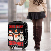 Chillin With My Snowmies Christmas Luggage Cover Xmas Holiday Patterns - Wonder Print Shop