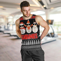 Chillin With My Snowmies Christmas Men Tank Top Xmas Holiday Patterns - Wonder Print Shop
