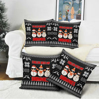 Chillin With My Snowmies Christmas Pillow Cover Xmas Holiday Patterns - Wonder Print Shop