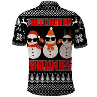 Chillin With My Snowmies Christmas Polo Shirt Xmas Holiday Patterns - Wonder Print Shop