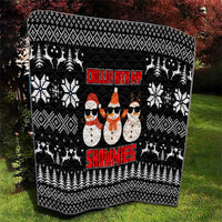 Chillin With My Snowmies Christmas Quilt Xmas Holiday Patterns - Wonder Print Shop