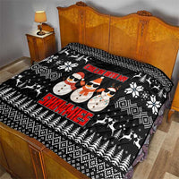 Chillin With My Snowmies Christmas Quilt Xmas Holiday Patterns - Wonder Print Shop