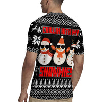 Chillin With My Snowmies Christmas Rugby Jersey Xmas Holiday Patterns - Wonder Print Shop