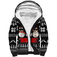 Chillin With My Snowmies Christmas Sherpa Hoodie Xmas Holiday Patterns - Wonder Print Shop