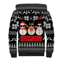 Chillin With My Snowmies Christmas Sherpa Hoodie Xmas Holiday Patterns - Wonder Print Shop
