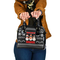 Chillin With My Snowmies Christmas Shoulder Handbag Xmas Holiday Patterns - Wonder Print Shop