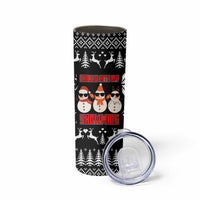 Chillin With My Snowmies Christmas Skinny Tumbler Xmas Holiday Patterns - Wonder Print Shop