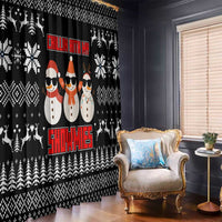 Chillin With My Snowmies Christmas Window Curtain Xmas Holiday Patterns - Wonder Print Shop