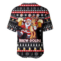 Christmas Brewdolph Reindeer Baseball Jersey Xmas Holiday Patterns - Wonder Print Shop