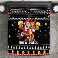 Christmas Brewdolph Reindeer Bedding Set Xmas Holiday Patterns - Wonder Print Shop