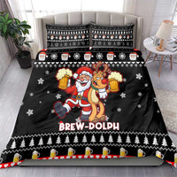 Christmas Brewdolph Reindeer Bedding Set Xmas Holiday Patterns - Wonder Print Shop