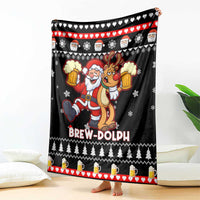 Christmas Brewdolph Reindeer Blanket Xmas Holiday Patterns - Wonder Print Shop