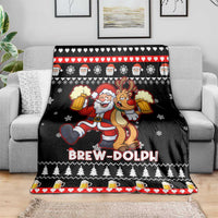 Christmas Brewdolph Reindeer Blanket Xmas Holiday Patterns - Wonder Print Shop