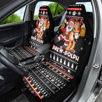 Christmas Brewdolph Reindeer Car Seat Cover Xmas Holiday Patterns - Wonder Print Shop