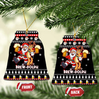Christmas Brewdolph Reindeer Ceramic Ornament Xmas Holiday Patterns - Wonder Print Shop