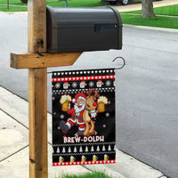 Christmas Brewdolph Reindeer Garden Flag Xmas Holiday Patterns - Wonder Print Shop