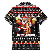 Christmas Brewdolph Reindeer Hawaiian Shirt Xmas Holiday Patterns - Wonder Print Shop