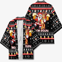 Christmas Brewdolph Reindeer Kimono Xmas Holiday Patterns - Wonder Print Shop