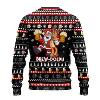 Christmas Brewdolph Reindeer Ugly Christmas Sweater Xmas Holiday Patterns - Wonder Print Shop