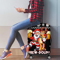 Christmas Brewdolph Reindeer Luggage Cover Xmas Holiday Patterns - Wonder Print Shop