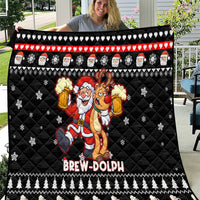 Christmas Brewdolph Reindeer Quilt Xmas Holiday Patterns - Wonder Print Shop