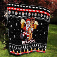 Christmas Brewdolph Reindeer Quilt Xmas Holiday Patterns - Wonder Print Shop