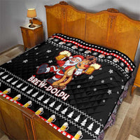 Christmas Brewdolph Reindeer Quilt Xmas Holiday Patterns - Wonder Print Shop