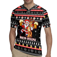 Christmas Brewdolph Reindeer Rugby Jersey Xmas Holiday Patterns - Wonder Print Shop