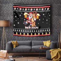 Christmas Brewdolph Reindeer Tapestry Xmas Holiday Patterns - Wonder Print Shop