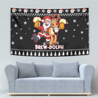 Christmas Brewdolph Reindeer Tapestry Xmas Holiday Patterns - Wonder Print Shop
