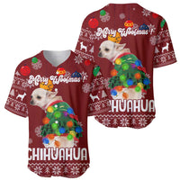 Chihuahua Dog Attitude Christmas Baseball Jersey Xmas Holiday Patterns - Wonder Print Shop