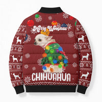 Chihuahua Dog Attitude Christmas Bomber Puffer Jacket Xmas Holiday Patterns - Wonder Print Shop