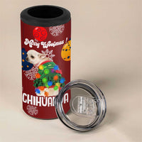 Chihuahua Dog Attitude Christmas 4 in 1 Can Cooler Tumbler Xmas Holiday Patterns - Wonder Print Shop