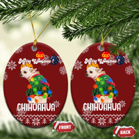 Chihuahua Dog Attitude Christmas Ceramic Ornament Xmas Holiday Patterns - Wonder Print Shop