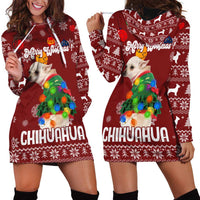 Chihuahua Dog Attitude Christmas Hoodie Dress Xmas Holiday Patterns - Wonder Print Shop