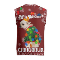 Chihuahua Dog Attitude Christmas Knitted V-Neck Vest Xmas Holiday Patterns - Wonder Print Shop