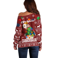 Chihuahua Dog Attitude Christmas Off Shoulder Sweater Xmas Holiday Patterns - Wonder Print Shop