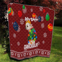 Chihuahua Dog Attitude Christmas Quilt Xmas Holiday Patterns - Wonder Print Shop