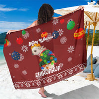 Chihuahua Dog Attitude Christmas Sarong Xmas Holiday Patterns - Wonder Print Shop