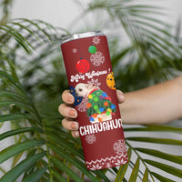 Chihuahua Dog Attitude Christmas Skinny Tumbler Xmas Holiday Patterns - Wonder Print Shop